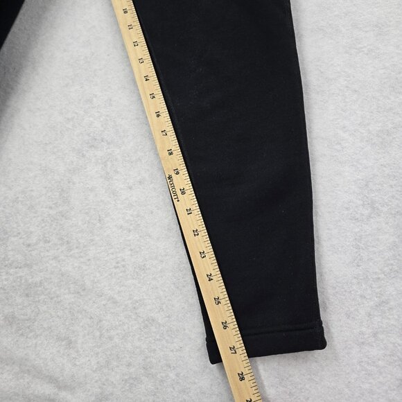 VTG LL Bean Zip Ankle Sweatpants Baselayer Fleece Lined Nylon Lycra Black - Picture 8 of 9